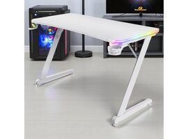 Birou pentru computer TRUST GXT 709W LUMINUS, RGB, 120x60 cm, alb