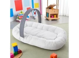 Babynest BABYJEM My First Bed, Cu jucarii, Gri