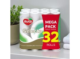 Hirtie igienica RUTA Selecta, 3 staturi, alba, 32 role