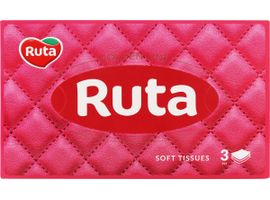 Servetele in cutie RUTA, 3 straturi, cosmetice, albe, 60 buc