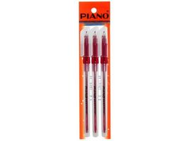 Set pixuri cu gel PIANO PT-1158 rosii 0.7mm 3 buc