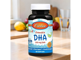 Капсулы CARLSON, Детские, Жевательные, DHA 100 мг, 60 мягких капсул
