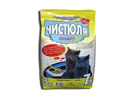 Asternut igienic ЧИСТЮЛЯ Junior pentru pisici 3 - 4,5 mm, 5 kg