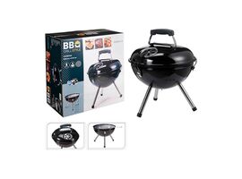 Grătar BBQ, Rotund, Pe picioare, Cu grilaj, D38 cm, H47 cm
