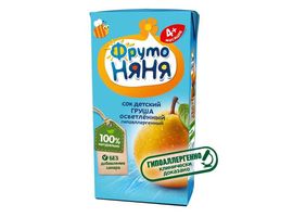 Suc ФРУТОНЯНЯ, din pere, hipoalergenic, de la 4 luni, 200 ml