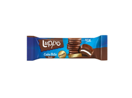 Biscuiti sandwich LUPPO Mini, cu ciocolata neagra, 55 g
