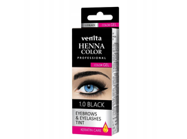 Vopsea - gel pentru sprancene si gene VENITA Henna Color, negru 1.0, 30 g