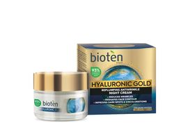 Crema de noapte BIOTEN Hyaluronic Gold, anti-imbatranire, 50 ml