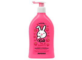 Gel de dus +Sampon 2in1 SANOSAN KIDS Zmeura, 400 ml