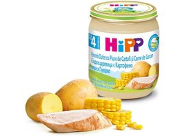Piure HIPP Meniu cu carne, Porumb dulce cu cartofi si carne de curcan, de la 4 luni, 125 g