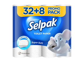 Hartie igienica SELPAK Super Soft, 3 straturi, 32+8 role
