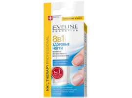 Preparat pentru unghii EVELINE Nail Therapy Professional, 8in1, unghii sanatoase, 12ml