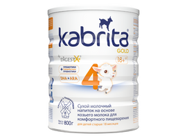 Formula de lapte KABRITA Gold 4, pentru 18 luni+, 800 g