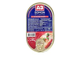 Somon atlantic A3, in sos de rosii, 190 g