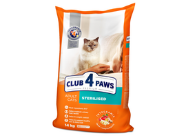 Hrana uscata CLUB 4 PAWS Premium, pentru pisici adulte, sterilizate, asortata, 14 kg