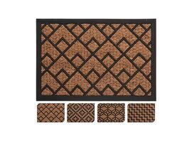 Covoraș de intrare, culoarea cocosului, 40x60 cm, cu model, bază de cauciuc