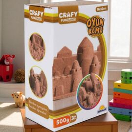 Nisip kinetic CRAFY FUN SAND, natural, 500 g