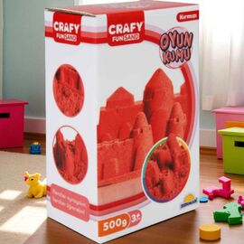Nisip kinetic CRAFY FUN SAND, rosu, 500 g
