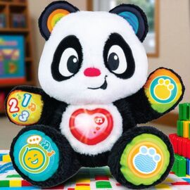 Мягкая игрушка панда WINFUN, интерактивная, со звуком и светом, английский