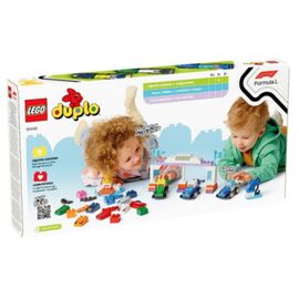 Конструктор  LEGO Duplo 10445 "Гоночные автомобили и водители команды F1", 70 деталей