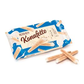 Вафельные трубочки ROSHEN Konafetto, с молочной начинкой, 140 г