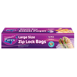 Пакеты для заморозки PAREX ZIP LOCK, Large (26x28см), 12шт
