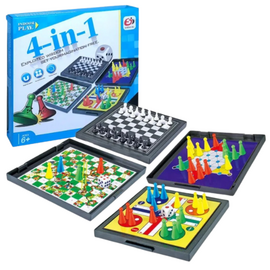 Joc de masă magnetic Essa Toys, 4 în 1