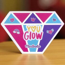 Paleta de machiaj MARTINELIA Super Girl You Glow, in forma de diamant