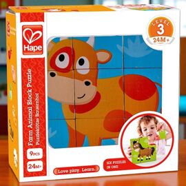 Кубики HAPE, ферма, 9 шт