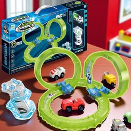 Автотрек ESSA TOYS, с радиоуправлением, светом, 25 деталей