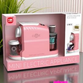 Игрушка кофемашина  MEY LIAN SHENG LS820C67, розовая, со звуками, подсветкой и аксессуарами, ZJA343956