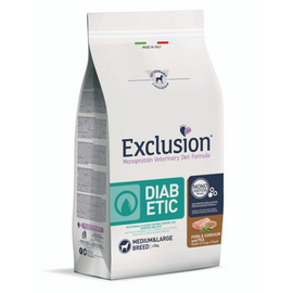 Hrană uscată monoproteică pentru câini cu diabet EXCLUSION, 12kg