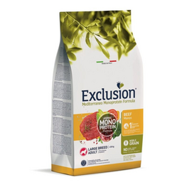 Hrană uscată monoproteică pentru câini EXCLUSION, Vită, 12kg
