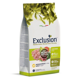 Hrană uscată monoproteică pentru câini EXCLUSION, Pui, 12kg
