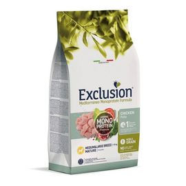 Hrană uscată monoproteică pentru câini EXCLUSION, Pui, 12 kg