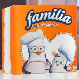 Servetele de bucatatrie FAMILIA, 1 strat, albe, 100 buc