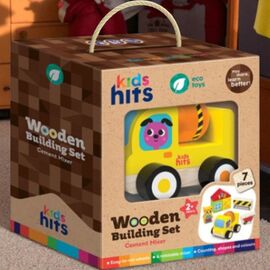 Деревянный набор конструктор KIDS HITS Cement mixer, KH20/017