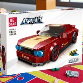 Конструктор Красная машинка JIE STAR 58015 с откатным механизмом, ZJA351124 247 элементова