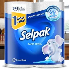 Prosoape de hirtie SELPAK, 3 staturi,  3+1 ruloane
