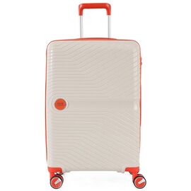 Чемодан CCS 5239, M, White/Orange