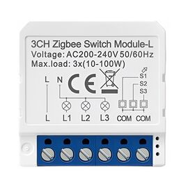 Умный выключатель AVATTO Zigbee, 100W, (Без нейтрального провода), 3-главный