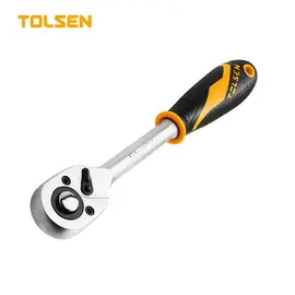 Manivelă cu clichet reversibil TOLSEN, 1/2", cu mâner drept