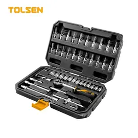 Set de 46 capete tubulare TOLSEN, 1/4