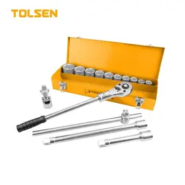 Set de 15 capete tubulare TOLSEN, 3/4