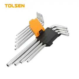 Set de 9 chei TORX lungi TOLSEN, T10–T50