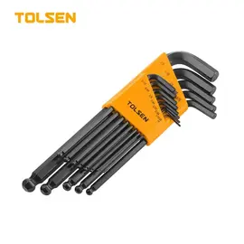 Set de 13 chei imbus lungi TOLSEN, cu cap rotund