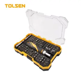 Set de 105 biți cu șurubelniță cu clichet TOLSEN