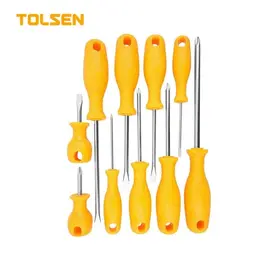 Set de 10 surubelite TOLSEN, cu maner din plastic