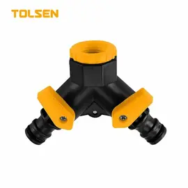 Conector în formă de Y pentru furtun TOLSEN, 1/2 cu robinete