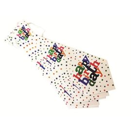 Set cravate de hartie Happy Birthday, 6 buc